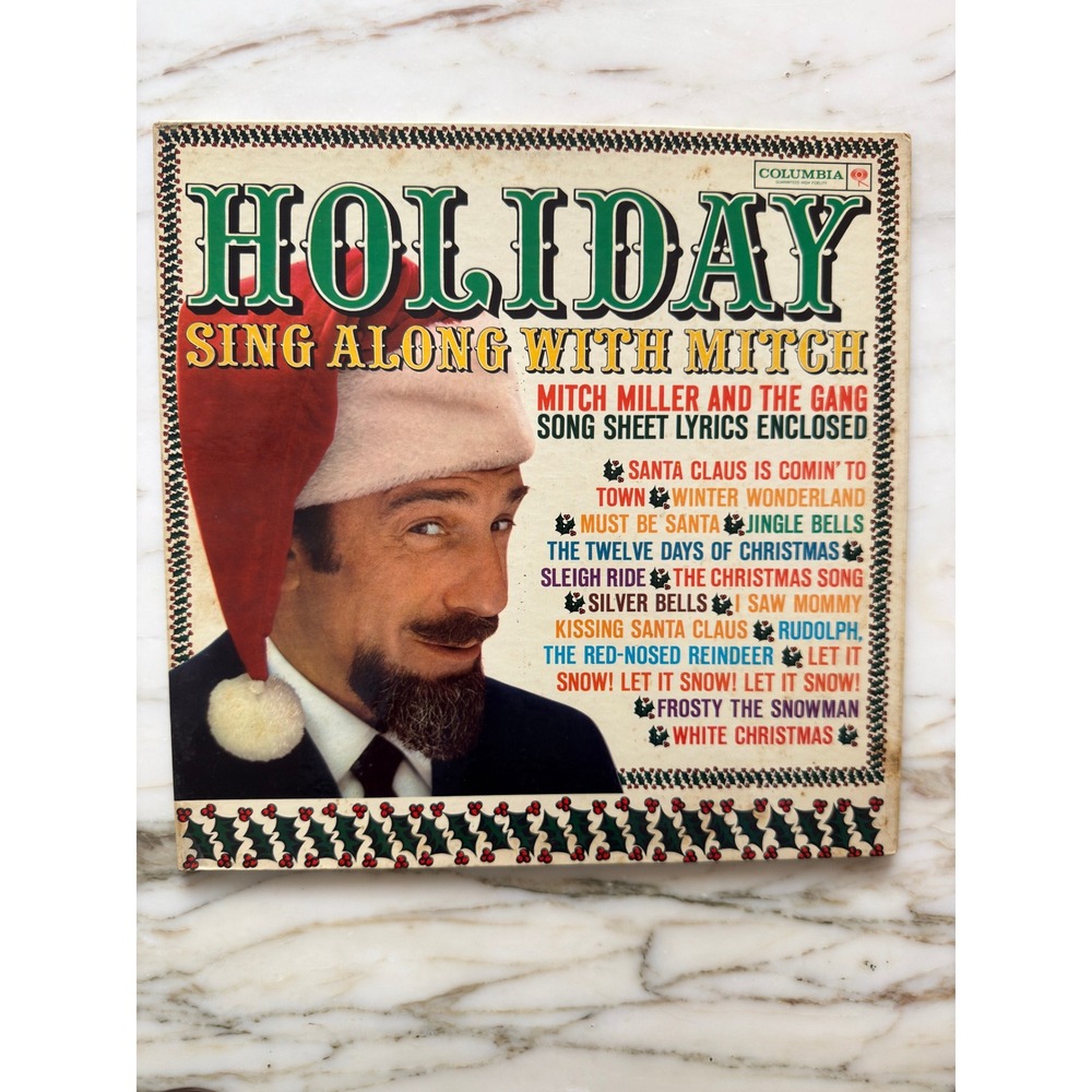 Vintage Holiday Sing Along with Mitch Miller Christmas Vinyl LP Columbia